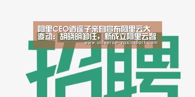 阿里CEO逍遥子亲自宣布阿里云大变动:胡晓明卸任,新成立阿里云智能事业群,张建锋兼任总裁|亚新网站(图4) 亚新网站